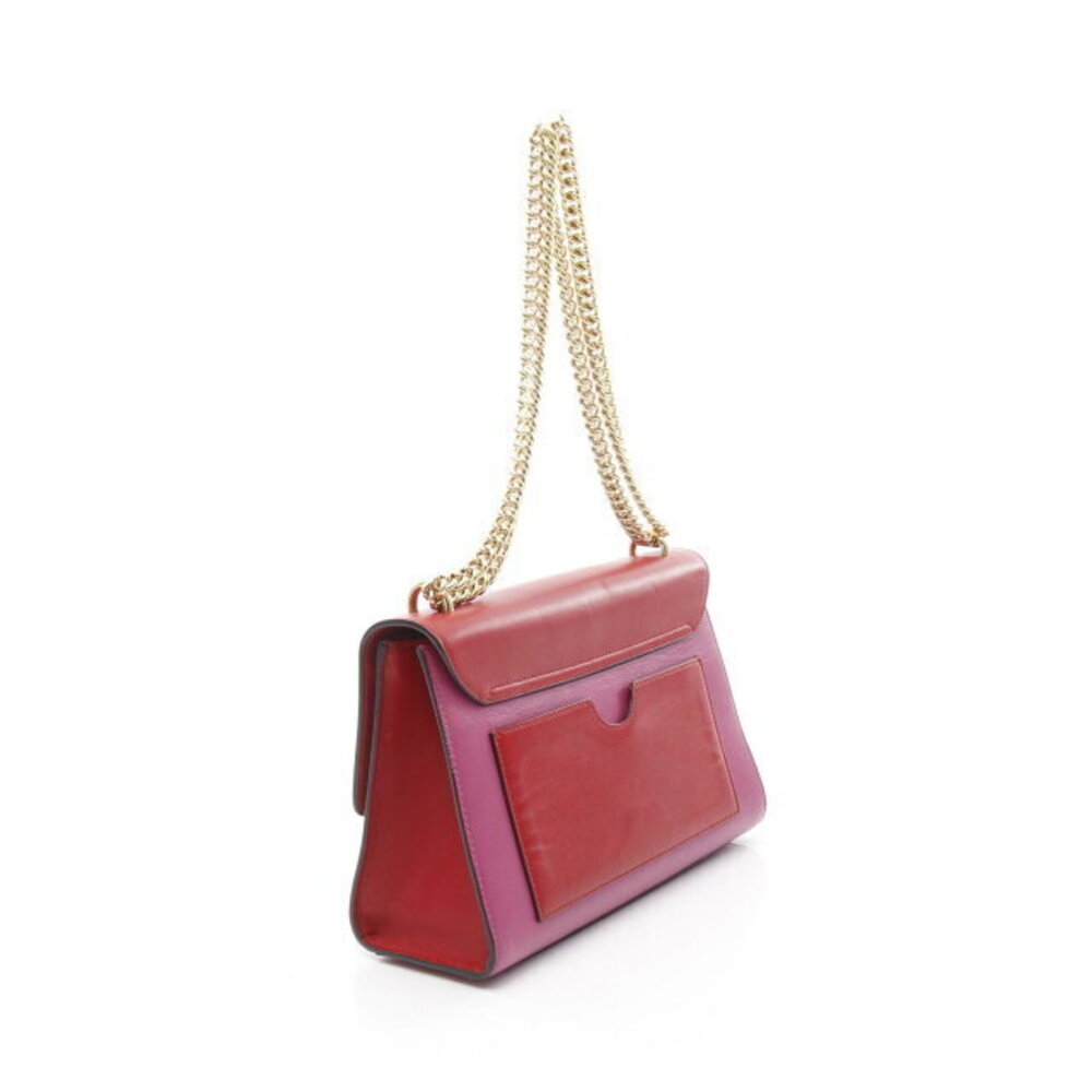 Gucci Leather Padlock Bag Red Shoulder Pink